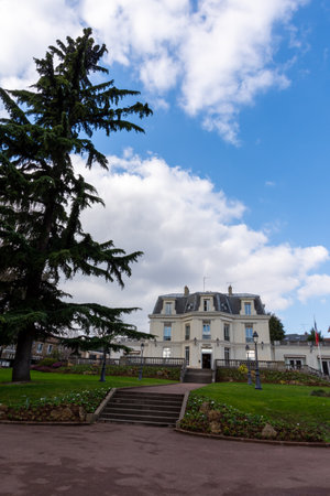 Chaville, France - February 26, 2021: Exterior view of the town hall of Chaville, Franceのeditorial素材
