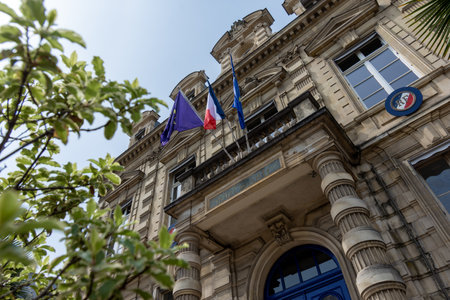 Exterior view of the town hall of Saint-Cloud, a French city in the western suburbs of Paris,...