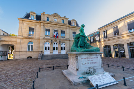 Sceaux, France - July 24, 2022: Exterior view of the city hall of Sceaux, a town located in the southern suburbs of Paris, in the French department of Hauts-de-Seineのeditorial素材