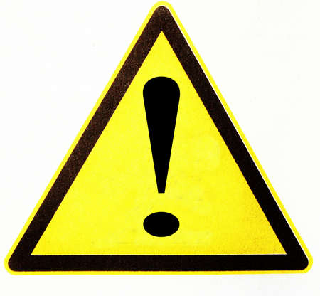 Triangle with exclamation markの写真素材