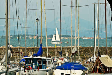 boats at the harborの写真素材