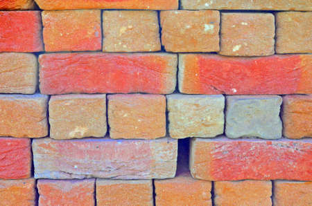 bricks in a wallの写真素材