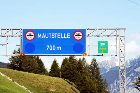 Tollbooth sign