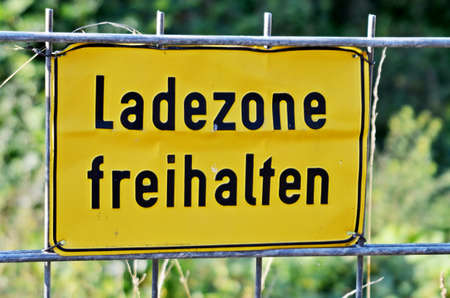 tinsign for a loading zone
