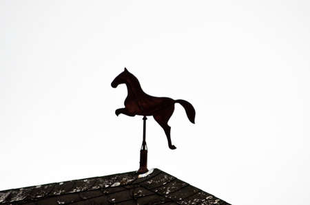 anemometer with tin horse sculpture