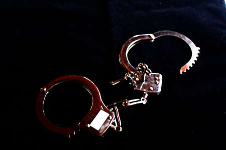 police handcuffsの写真素材