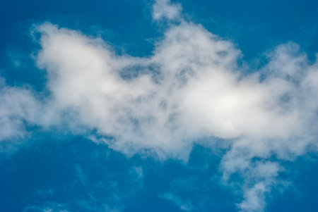 Soft White Clouds Blue Sky Panoramaの写真素材