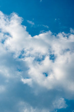 blue sky with cloud closeup. natural background and texture for design.の写真素材