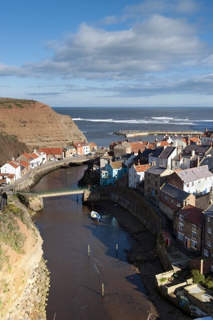 The Old Fishing Village Of Staithes, North Yorkshire, UKの写真素材