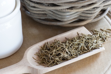A Scoopful of The dried herb Rosemaryの写真素材
