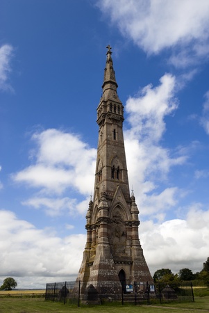 this monument, stands outside the village of sledmere, overlooking the east yorkshire wolds. it stands 120ft high and was built in 1865 as a tribute to sir tatton sykes, 4th baronet.の写真素材