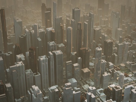 3D cityscape modelの写真素材