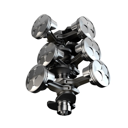 V6 engine pistonの写真素材