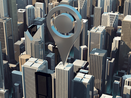 3D map locator iconの写真素材