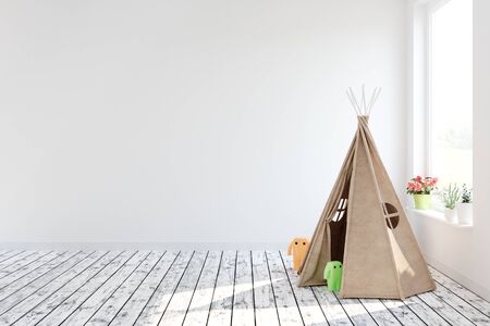 Children room scandinavian style 3D renderingの写真素材
