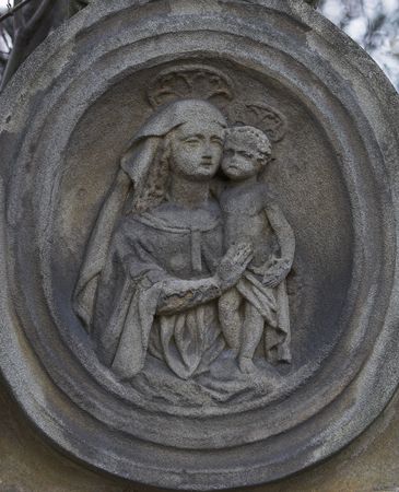 Picture of a stone angel on a grave stone.の写真素材
