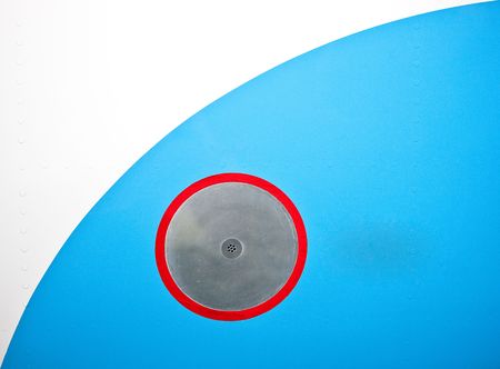 Close-up shot of an airplanes exterior details.の写真素材