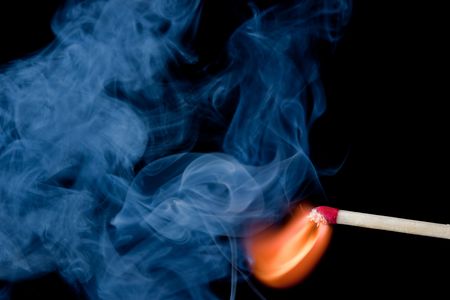 Burning match that has just been ignited.の写真素材