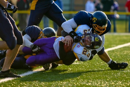 Austrian Football League (preseason) - Vienna Vikings playing against the Belluno Grifoni in Vienna - March 2008のeditorial素材