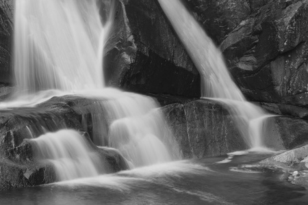 Waterfall at the Wilderness National Park in South Africa.の写真素材
