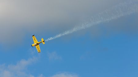 SPIELBERG, AUSTRIA - OCTOBER 26, 2014: Nigel Lamb (Great Britain) competes in the Red Bull Air Race.