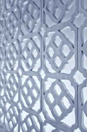 Pattern of flower carved on wood, wood stencil.の写真素材