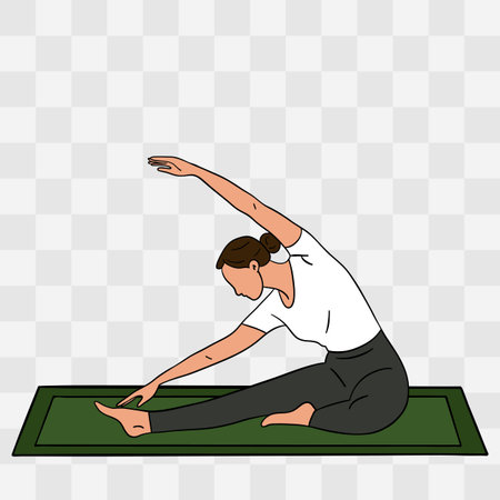 Yoga concept with icon design, vector illustration eps graphic.のイラスト素材