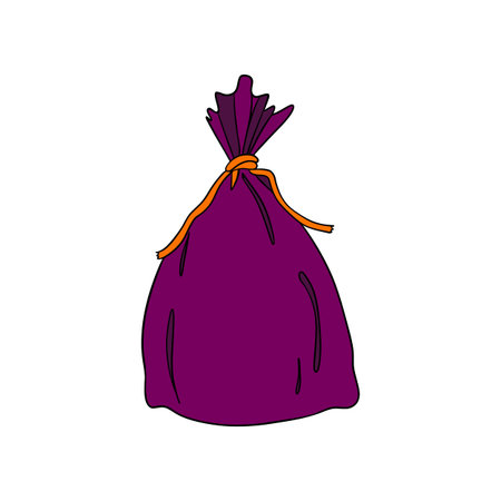 Money bag icon. Money financial item commerce market and buy theme. Isolated design. Vector illustrationのイラスト素材