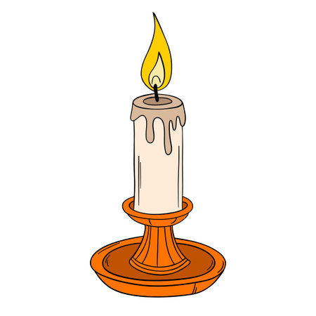 Candle icon. Cartoon illustration of candle vector icon for web designのイラスト素材