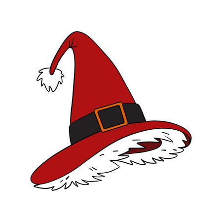 Witch hat icon. Halloween season decoration and celebration theme. Isolated design. Vector illustrationのイラスト素材