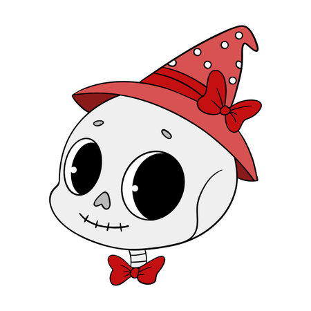 cute halloween ghost with hat and bowtie vector illustration designのイラスト素材
