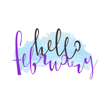 Hello February Lettering Design のイラスト素材 ストックフォト 写真素材のstock Foto ストックドットフォト