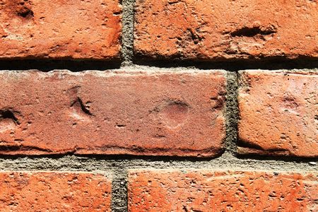 Red bricks wall with an ordinary pattern as a background