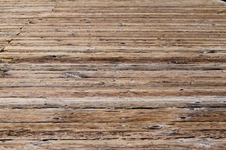 Close up of an wooden brown boardwalk