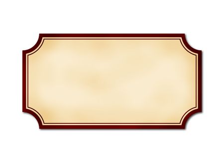 Old label for a notebook on white backgroundの写真素材