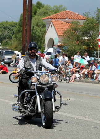 Ojai, CA - JULY 3 : Annual 4th of July parade in Ojai one day early this year July 3, 2010 in Ojai, CA. のeditorial素材