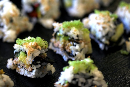 healthy very popular Japanese food sushi california roll の写真素材