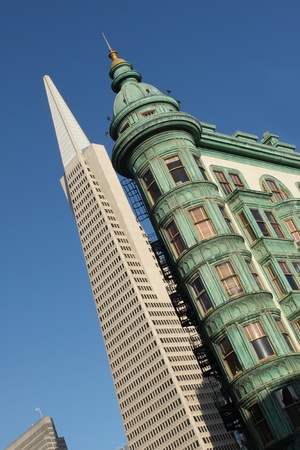 View of the Transamerica Pyramid Building in San Franciscoのeditorial素材