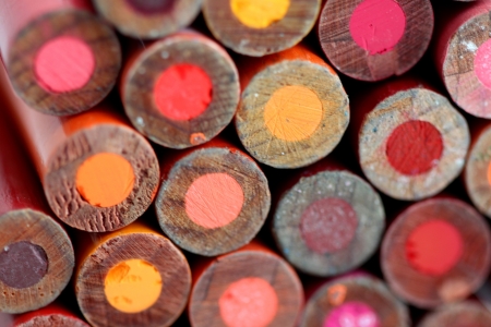Different color pencils back as backgroundの写真素材