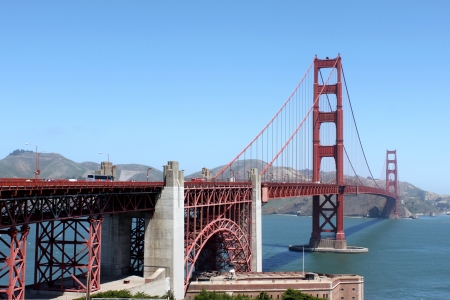 The Golden Gate bridge in San Francisco California.の写真素材