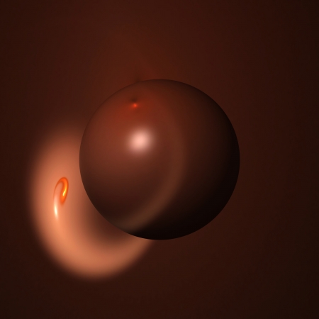 Brown abstract fractal is building a beautiful  globe or sphere の写真素材