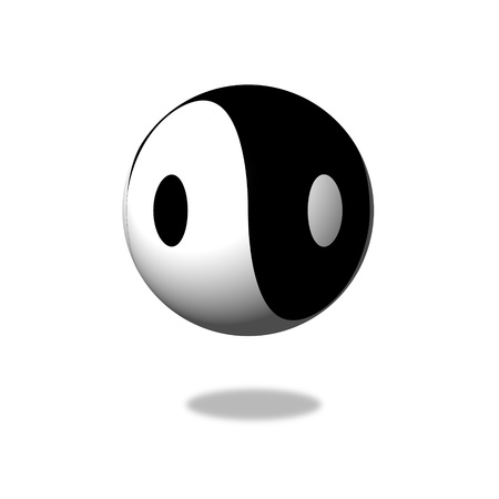 Yin Yang Day Night opposite or contrary forcesの写真素材