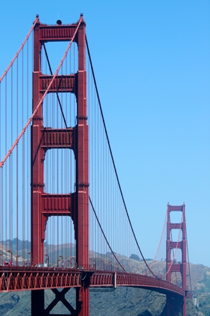 The Golden Gate bridge in San Francisco California.のeditorial素材