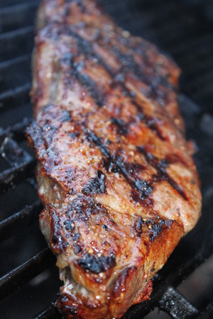 New York Stake on the BBQ.の写真素材