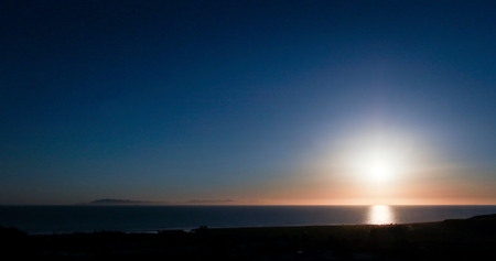 Sunset over the pacific ocean in Ventura California.の写真素材
