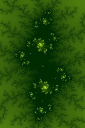 Fractal background image with green colors.の写真素材
