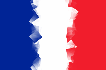 France Flag with the color blue white red.の写真素材