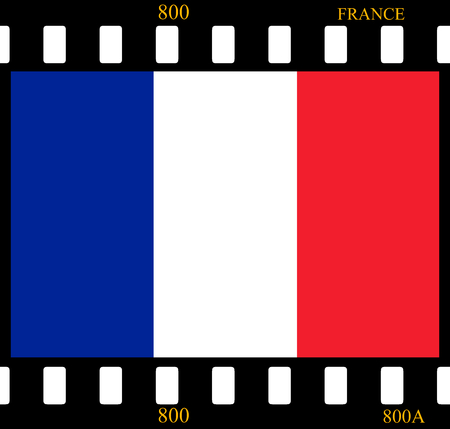 France Flag with the color blue white red.の写真素材