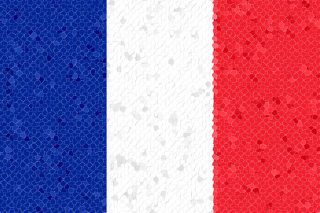 France Flag with the color blue white red.の写真素材