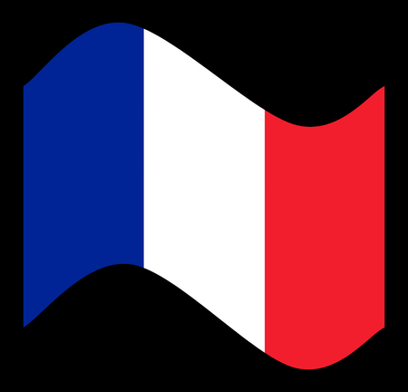 France Flag with the color blue white red.の写真素材